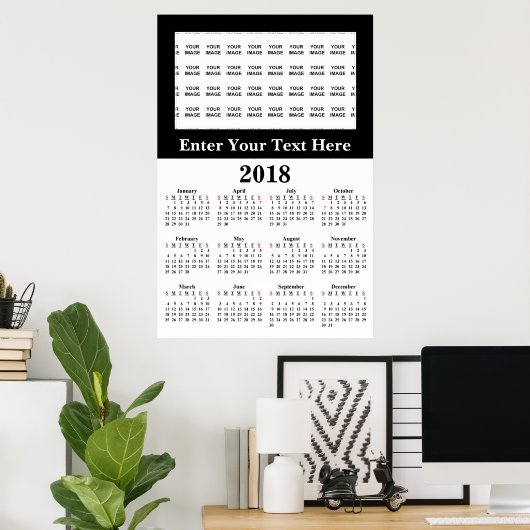 Erstellen Sie Ihr eigenes 2018 Custom Calendar Pos Poster (Heimbüro)