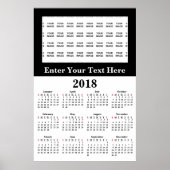 Erstellen Sie Ihr eigenes 2018 Custom Calendar Pos Poster (Vorne)
