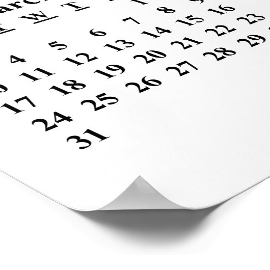 Erstellen Sie Ihr eigenes 2019 Custom Calendar Pos Poster (Ecke)