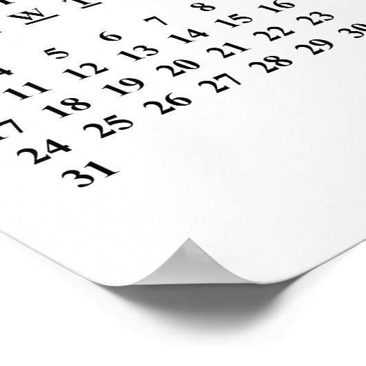 Erstellen Sie Ihr eigenes 2019 Custom Calendar Pos Poster (Ecke)