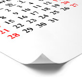 Erstellen Sie Ihr eigenes 2021 Custom Calendar Pos Poster (Ecke)