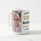 Erstellen Sie Ihr eigenes 2 Foto 50. Goldenes Jubi Kaffeetasse (Vorderseite Links)