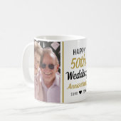 Erstellen Sie Ihr eigenes 2-Foto 50. Hochzeitsfeie Kaffeetasse (Vorderseite Links)