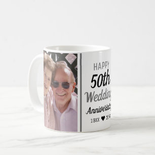 Erstellen Sie Ihr eigenes 2-Foto 50. Hochzeitsfeie Kaffeetasse