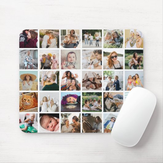 Erstellen Sie Ihr eigenes 30 x Foto Collage Square Mousepad (Mit Mouse)