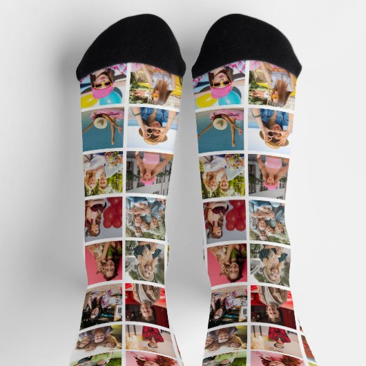 Erstellen Sie Ihr eigenes 32-Foto-Bild individuell Socken (Oben)