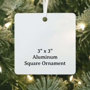 Erstellen Sie Ihr eigenes 3” x 3” Aluminium-Quadra Ornament Aus Metall