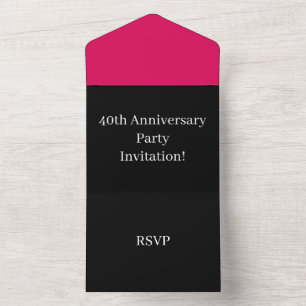 Erstellen Sie Ihr eigenes 40-jähriges Party UAWG B All In One Einladung