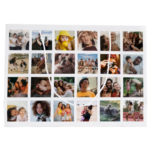 Erstellen Sie Ihr eigenes 48-Platz-Foto Große Geschenktüte (Rückseite)