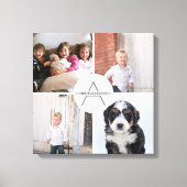 Erstellen Sie Ihr eigenes 4-Collage Monogramm Leinwanddruck (Vorderseite)