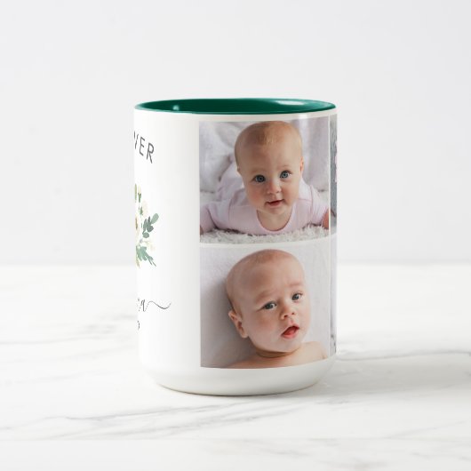 Erstellen Sie Ihr eigenes 4-Foto Bestes jemals Oma Zweifarbige Tasse (Mittel)