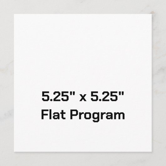 Erstellen Sie Ihr eigenes 5,25" x 5,25" flaches Pr Programm (Vorderseite)