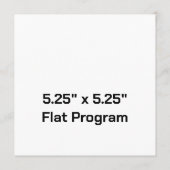 Erstellen Sie Ihr eigenes 5,25" x 5,25" flaches Pr Programm (Rückseite)