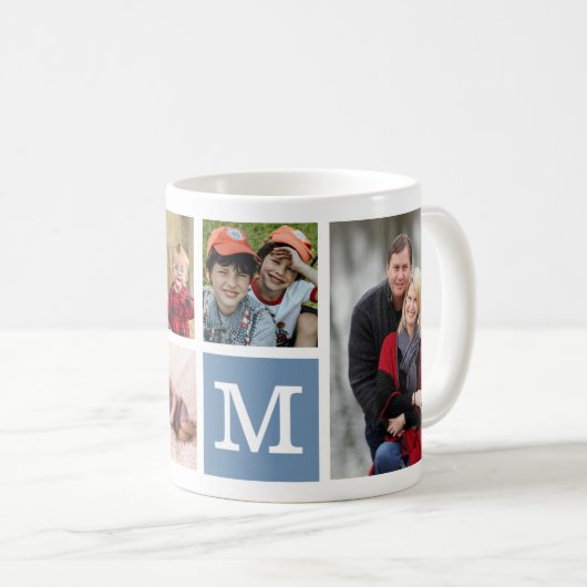 Erstellen Sie Ihr eigenes 5-Collage Monogramm Kaffeetasse (VorderseiteRechts)
