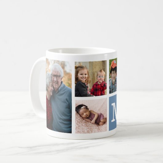 Erstellen Sie Ihr eigenes 5-Collage Monogramm Kaffeetasse (Vorderseite Links)