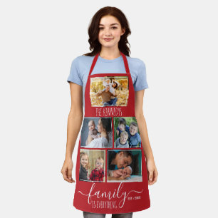 Erstellen Sie Ihr eigenes 5-Foto Collage Family An Schürze