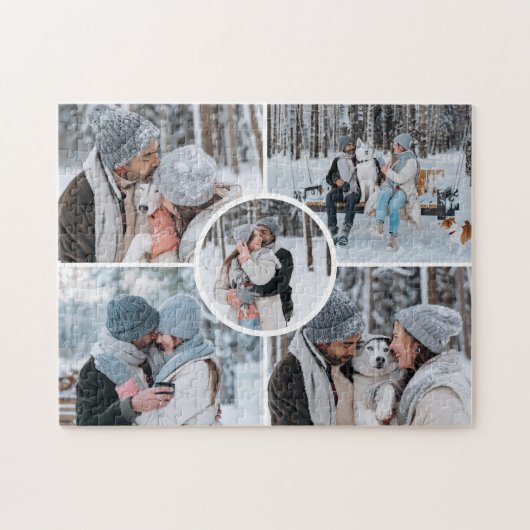 Erstellen Sie Ihr eigenes 5-Foto-Collage-Puzzle Puzzle (Horizontal)
