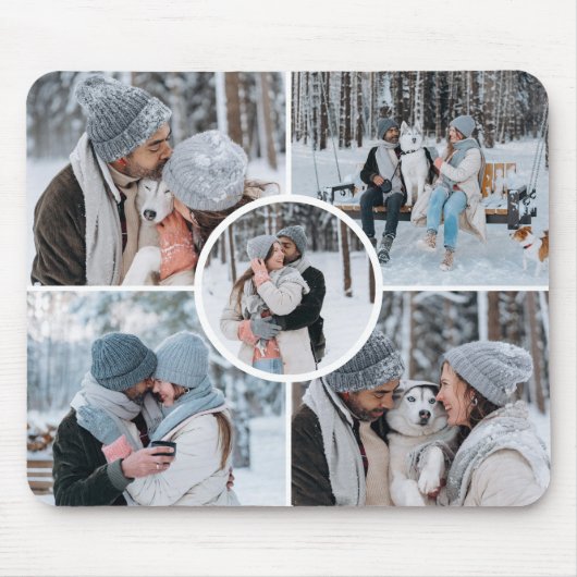 Erstellen Sie Ihr eigenes 5-Foto-Collagen-Mauspad Mousepad (Vorne)