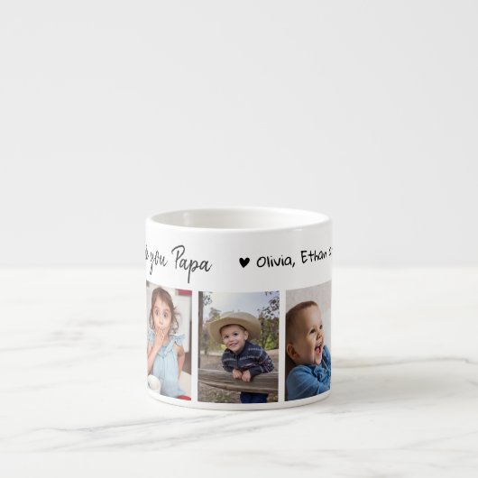 Erstellen Sie Ihr eigenes 5 Foto Wir Liebe Sie Pap Espressotasse (Vorderseite)