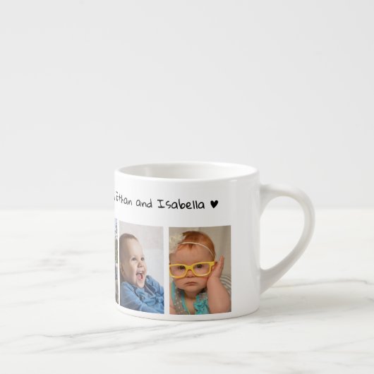 Erstellen Sie Ihr eigenes 5-Foto Wir Liebe Sie Pop Espressotasse (Rechts)