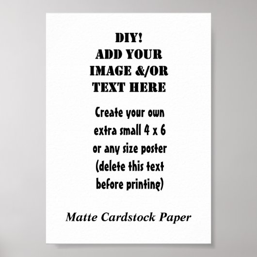 Erstellen Sie Ihr eigenes 5 x 7 Matte Cardstock Pa Poster (Vorne)