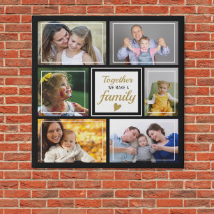 Erstellen Sie Ihr eigenes 6 Foto Collage Family An Künstlicher Leinwanddruck