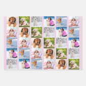 Erstellen Sie Ihr eigenes 6-Foto Collage Pink-Set  Geschenkpapier Set (Vorderseite 3)