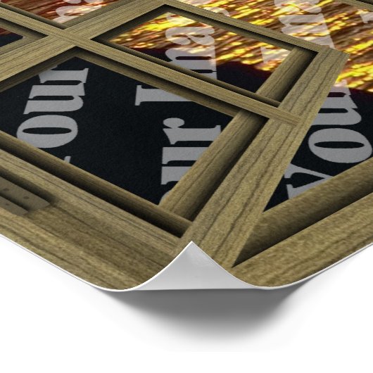 Erstellen Sie Ihr eigenes 6 Pane Brown Open Window Poster (Ecke)