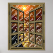 Erstellen Sie Ihr eigenes 6 Pane Brown Open Window Poster (Vorne)