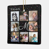 Erstellen Sie Ihr eigenes 8-Collage Family Monogra Keramikornament (Links)