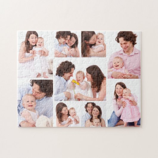 Erstellen Sie Ihr eigenes 9-Foto-Collage-Puzzle Puzzle (Horizontal)