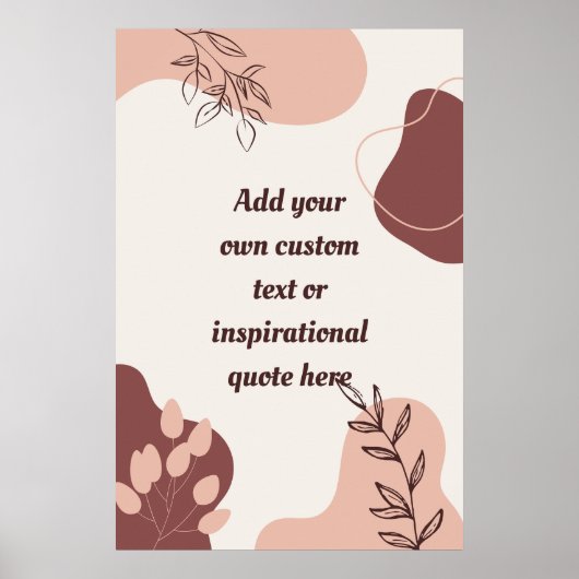 Erstellen Sie Ihr eigenes Abstraktes Motivierend Z Poster (Vorne)