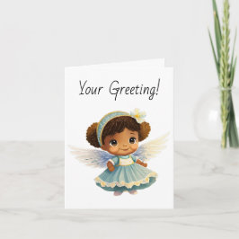 Erstellen Sie Ihr eigenes Afroamerikanisches Engel Feiertagskarte