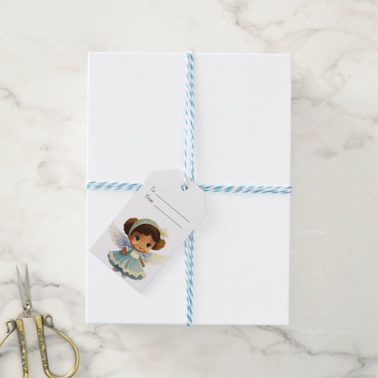 Erstellen Sie Ihr eigenes Afroamerikanisches Engel Geschenkanhänger (Mit Garn)