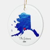 Erstellen Sie Ihr eigenes Alaskan Cruise Foto Keramik Ornament (Links)