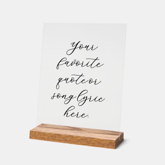 Erstellen Sie Ihr eigenes Angebot Acrylschild (Winkel)