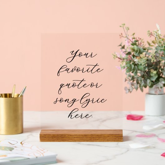 Erstellen Sie Ihr eigenes Angebot Acrylschild (Hochzeit)