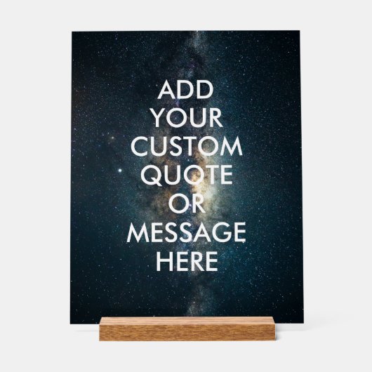 Erstellen Sie Ihr eigenes Angebot Acrylschild (Vorderseite)