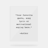 Erstellen Sie Ihr eigenes Angebot Acrylschild (Vorderseite)