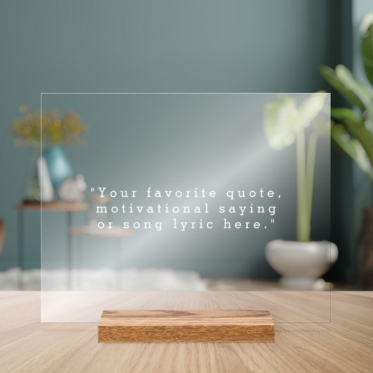 Erstellen Sie Ihr eigenes Angebot Acrylschild