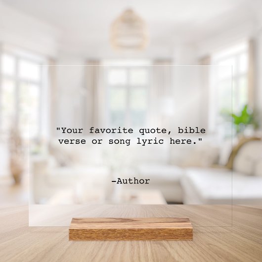 Erstellen Sie Ihr eigenes Angebot Acrylschild