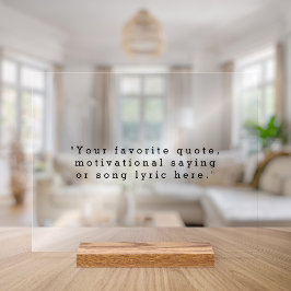 Erstellen Sie Ihr eigenes Angebot Acrylschild