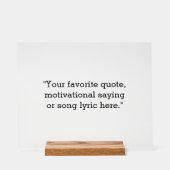 Erstellen Sie Ihr eigenes Angebot Acrylschild (Vorderseite)