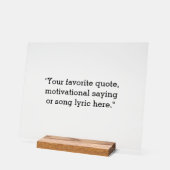 Erstellen Sie Ihr eigenes Angebot Acrylschild (Winkel)