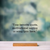 Erstellen Sie Ihr eigenes Angebot Acrylschild (Neutral)