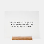 Erstellen Sie Ihr eigenes Angebot Acrylschild (Vorderseite)