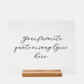 Erstellen Sie Ihr eigenes Angebot Acrylschild (Vorderseite)