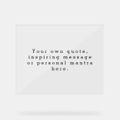 Erstellen Sie Ihr eigenes Angebot Akryllisches Zei Acrylschild (Vorderseite)