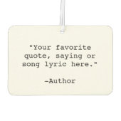 Erstellen Sie Ihr eigenes Angebot Autolufterfrischer (Rückseite)