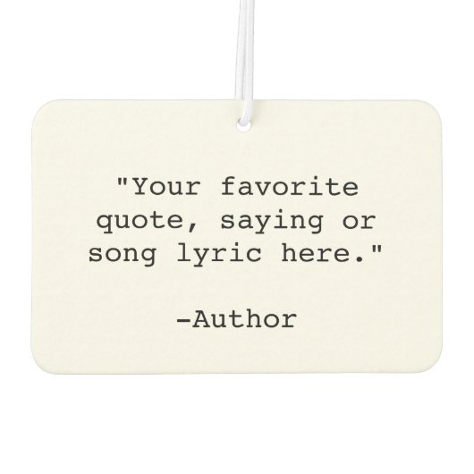 Erstellen Sie Ihr eigenes Angebot Autolufterfrischer (Rückseite)